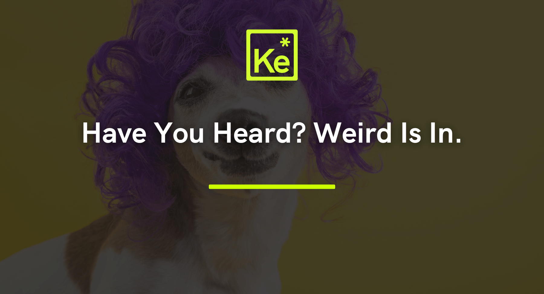 Have You Heard? Weird Is In. - KreativElement blog post Have You Heard? Weird Is In. - KreativElement blog post